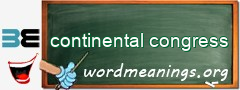 WordMeaning blackboard for continental congress